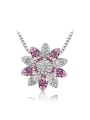 thumb Fashion austrian Crystals Flowery Pendant Alloy Necklace 0
