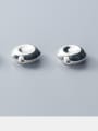 thumb 925 Sterling Silver With Silver Plated Simplistic Geometric  Round Beads 3