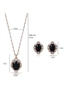 thumb Alloy Imitation-gold Plated Fashion Oval Stone Two Pieces Jewelry Set 2