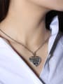 thumb Stainless Steel With Platinum Plated Simplistic Heart Necklaces 1