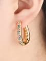 thumb Copper With  Cubic Zirconia Fashion Geometric Cluster Earrings 1