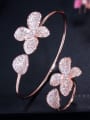 thumb Copper With Cubic Zirconia  Luxury Flower 2 Piece Jewelry Set  Rings and Bangles 0