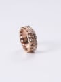 thumb Titanium With Rose Gold Plated Simplistic Round Stacking Rings 1
