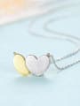 thumb 925 Sterling Silver With Two-color plating Simplistic Heart Locket Necklace 2