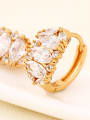 thumb Copper Alloy 18K Gold Plated Fashion Marquise Zircon Clip clip on earring 2