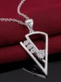 thumb Simple Hollow Triangle Zircon Necklace 1