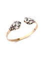 thumb Alloy Gold Plated Rhinestones Bangle 0