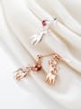thumb 925 Sterling Silver With Rose Gold Plated Cute Elk Drop Earrings 2