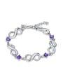 thumb Fashion Purple Zircon Eight-shaped Bracelet 0