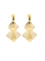 thumb Women Exquisite 18K Gold Geometric Shaped Stud drop earring 0