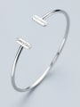 thumb Simple 925 Silver Opening Bangle 2