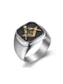 thumb Punk style Titanium Men Ring 0