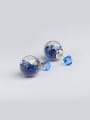 thumb S925 silver 16m glass stud Earring are all-match Tremella nail 0