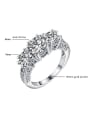 thumb Exquisite Cubic White AAA Zirconias Copper Ring 2