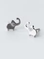 thumb Cute Elephant Shaped S925 Silver Rhinestones Stud Earrings 0