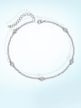 thumb 925 Silver Round-shaped Anklet 0