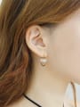 thumb Simple White Artificial Pearls Silver Stud Earrings 1