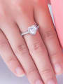thumb 925 Sterling Silver With Cubic Zirconia Delicate Heart Stacking Rings 3