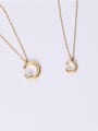 thumb Titanium With Gold Plated Simplistic Round Necklaces 4