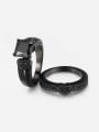 thumb Luxury Black Plated Nano Exaggerate Ring 1