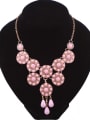 thumb Fashion Exaggerated Stones-covered Flowers Alloy Necklace 0