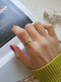 thumb 925 Sterling Silver With 18k Gold Plated Simplistic Round Rings 1