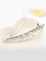 thumb Fashion Marquise zircon-studded Leaf Copper Hairpin 1