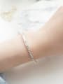 thumb Simple Silver Opening Twisted Bangle 1