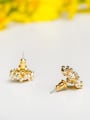 thumb Exquisite Flower Shaped Artificial Pearl Stud Earrings 2