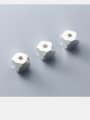 thumb 925 Sterling Silver With Platinum Plated Simplistic Geometric Smooth Beads 3