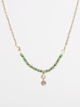 thumb Women Exquisite V Shaped Gemstone Necklace 1