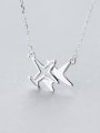 thumb S925 silver hollow small plane necklace 0