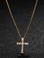 thumb 925 Sterling Silver With Gold Plated Simplistic Cross Necklaces 0