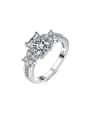 thumb Exquisite Flower Shaped Zircon Women Ring 0