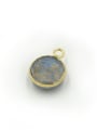 thumb Simple Natural Crystal Round Gold Plated Pendant 2
