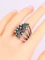 thumb Unique Vintage style Oval Resin stones White Rhinestones Alloy Ring 1