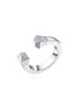 thumb Trendy Open Design Platinum Plated Geometric Shaped Ring 0