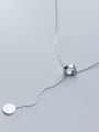 thumb 925 Sterling Silver With Glossy Simplistic Round Necklaces 3
