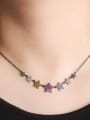 thumb Copper With  Rhinestone Trendy Star Beaded Necklaces 1