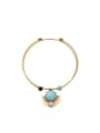 thumb Simple Synthetic Stones Alloy Necklace 0
