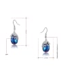 thumb Luxury Blue Water Drop Austria Crystal Two Pieces Jewelry Set 2