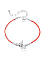 thumb Simple Little Dog Artificial Pearl Red Rope Bracelet 0