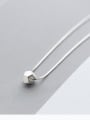 thumb S925 Silver Necklace Pendant simple geometric polygon wire drawing Necklace Chain D4290 0