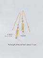 thumb 925 Sterling Silver With  Artificial Pearl Fashion Leaf  Tassel  Earrings 3
