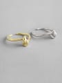 thumb 925 Sterling Silver With Glossy Simplistic Tie a Knot Free Size Rings 4