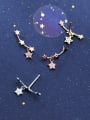thumb 925 Sterling Silver With Cubic Zirconia  Cute Star Stud Earrings 3