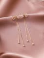 thumb Alloy With Gold Plated Simplistic Bowknot Threader Earrings 1