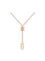 thumb Fashion Geometrical Rose Gold Plated Titanium Necklace 0