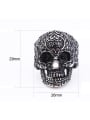 thumb Punk Carved Skull Statement Ring 2