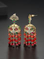 thumb Copper With Gold Plated Bohemia Tassel Drop Earrings 2
